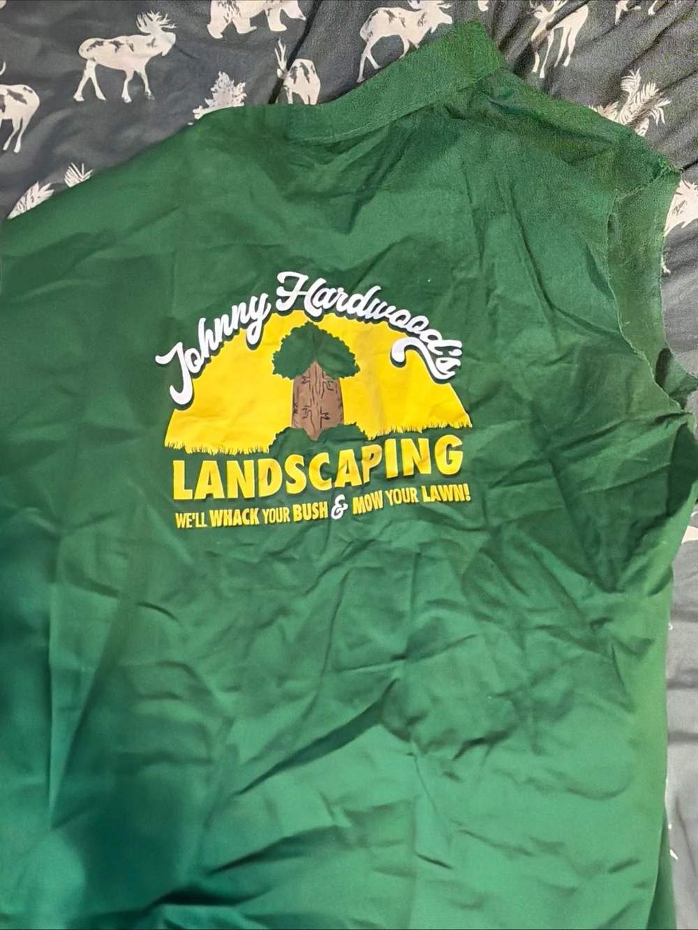 Spirit Halloween Green Work Shirt Jacket with 'Seed Supplier' Patch - Picture 5 of 6